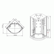 CABINE DOUCHE HAMMAM ARCHIPEL® QDR 100C BLACK_8