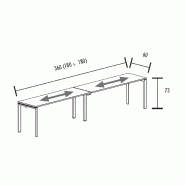 Bench bureaux alignés à partir de 2 postes So Martos_8
