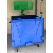 Compacteur, tasseur de bac BP660 à BP1100 LITRES pour cantines et établissements scolaires._8