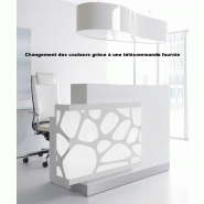 Borne d'accueil Organic avec système d'illumination - MDD - 170, Blanc brillant, A gauche_8