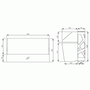 Banque d'accueil lumineuse Zig Zag version droite - MDD - 160_8