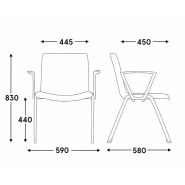 SHEILA - Chaise empilable, polyvalente, structure en polypropylène, options personnalisables_8
