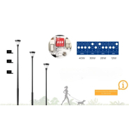 Luminaire design courbé et élégant - URBAN - Montage sur poteau - LED 12W à 40W - Réglable et robuste IP66 IK09_8