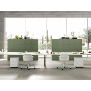 Bureau bench design et innovant pour espaces ouverts - PIGRECO avec finitions personnalisables et modularité_8