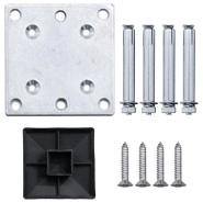 Vidaxl ensemble de clôture wpc 1 carré + 1 incliné 273x186 cm gris 3054431_8