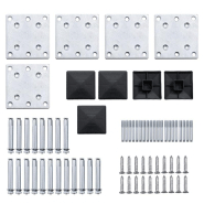 Vidaxl ensemble de panneau de clôture wpc 619x(105-186) cm noir 3070439_8