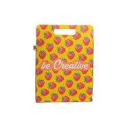 Sac à provisions en feutre RPET personnalisable - Impression quadri sur le devant et le dos - Avec poignées découpées, soufflet et étiquette RPET_8