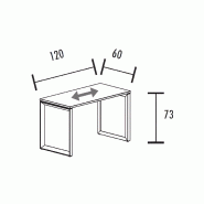 Bureau individuel avec retour piètement fermé So Sierro_8