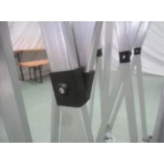 Abri stand parapluie M2 - Buff'hyeres Collectivités - Structure aluminium anodisé - Toit PVC 520 g/m² - Piètement 6 faces Ø 50 mm_8