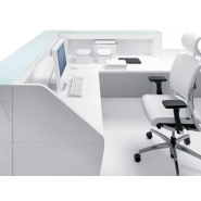 Banque d'accueil rétro-éclairée ZIG ZAG - design innovant avec LED programmable et modules PMR_8