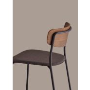 LEA - Chaise empilable esprit rétro, confortable et polyvalente pour réunion ou restaurant_8