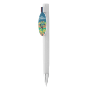 Stylo à bille en plastique - avec clip sur mesure - encre bleue - marquage UV LED inclus_8