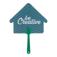 Éventail sur-mesure - poignée en plastique et papier stratifié - impression logo recto-verso_8