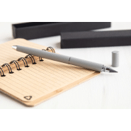 Stylo sans encre - Stylo à bille twist 2 en 1 en métal avec boîte cadeau noire_8