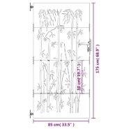 Vidaxl portail de jardin 85x175 cm acier corten design de bambou 153236_8