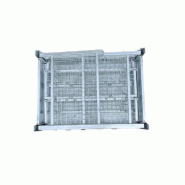 Rack de stockage - Panier grillagé pliable en acier galvanisé - 122 cm x 90 cm - Charge max 1200 kg_8