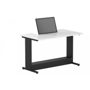 Table informatique ergonomique et sécurisée avec écran semi-encastré - DATA - Fabrication française, piètement réglable et choix de finitions_8