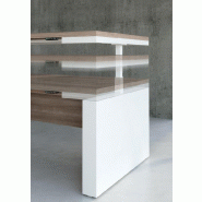 Bureau de Direction Mito réglable en hauteur - MDD - 219, Gauche, Sycomore foncé_8