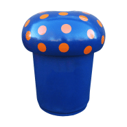 Poubelle ludique champignon extérieure - 90L - plastique recyclable en polyéthylène - résistante aux UV et personnalisable_9
