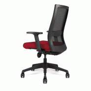 Siège de bureau synchrone dossier résille So Turin - Z58, Paire d'accoudoirs réglables sur 3 axes - Couleur noire, Avec, Tissu_8