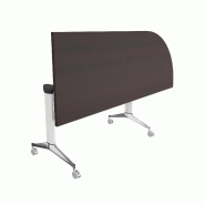 Table de réunion NET, plateau abattant avec retour - Mobel Linea - Blanc, Wenge, Droite_8