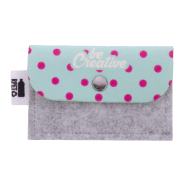 Porte-monnaie sur mesure en feutre RPET - impression quadri - 18g - couleur gris_8