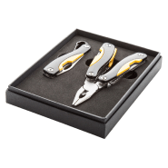 Set à outils - Pince multifonctions (8) et couteau de poche - Livré dans une boîte cadeau noire_8