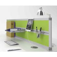 Cloison bois, tissu ou acoustique REY - finitions mélamine, semi-vitrées ou pleines - kit de montage inclus_8