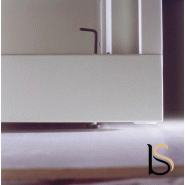 Armoire basse à portes rideaux assorties - GAPSA - 102, Blanc pastel_8