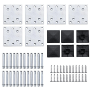 Vidaxl ensemble de panneau de clôture wpc 872x146 cm marron 3070454_8