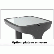 Table mange-debout intérieur/extérieur Karla - Sokoa - Blanc, Sans plateau verre_8