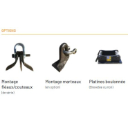 Epareuse GHEDINI pour tractopelle de 6 à 8 tonnes