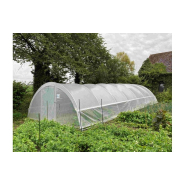 Serre de jardin avec aérations latérales des 2 côtés relevables par manivelles sur 0,70 m de hauteur - idéale pour les jardins de plus grande surface - SUPER_8