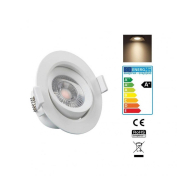 Downlight LED encastré - 7W - rond 45° - réf MNSOBR07 - blanc moderne, angle précis_8