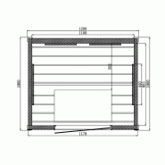 SAUNA ​​INFRAROUGE BOREAL® DIFFUSION 120 - 2 PLACES À SPECTRE COMPLET - ​120X100_8