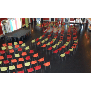 Chaise empilable avec dossier flexible, forme organique et patins en téflon - Four®Sure 44_8