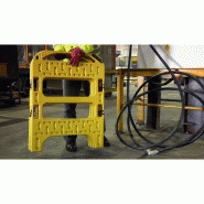 Barrière de chantier rigides pliables 4 pans - panneaux enclenchés 750 mm x 1000 mm - haute visibilité_8