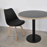Chaise de restaurant - Design scandinave en bois de hêtre, coque en polyuréthane et coussin en simili cuir_8