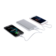 Power bank en aluminium - 10000 mAh - 2 ports USB et 2 ports USB-C - Couleur argenté_8