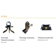 Épareuse pour pelle avec moteur résistant même aux huiles non filtrées