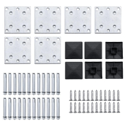 Vidaxl ensemble de panneau de clôture wpc 872x146 cm noir 3070462_8