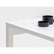 Bureau opératif simple et fonctionnel - OGI T - design élégant et personnalisable avec plateau mélaminé et système de gestion des câbles_8