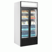 Vitrine réfrigérée FSC - 2 ou 3 portes avec caisson lumineux - Finition blanc ou noir - Réf : FSC891H_8