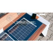 Banc solaire connecté résistant aux intempéries pour espaces modernes