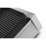 Grill de contact Panini 1/2 rainuré 1/2 lisse 340x230mm HENDI_8