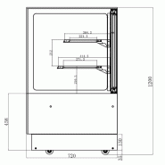 Vitrine réfrigérée de présentation avec service-arrière (l100 x p73 cm) avec éclairage led et 2 étagères_8