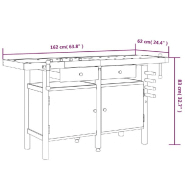 Etabli 160 cm avec 4 panneaux muraux table de travail rangement atelier  garage 02_0003665 HELLOSHOP26