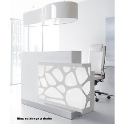 Borne d'accueil Organic avec système d'illumination - MDD - 130, Blanc brillant, A droite