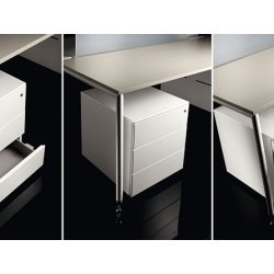 Banque d'accueil linéaire et contemporaine - YO - Design moderne, modulaire et personnalisable