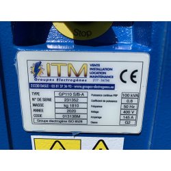 Groupe électrogène d'occasion - BAUDOUIN - 110 KVA